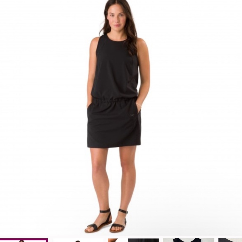 Arc’teryx Contenta Dress Women’s Large Elastic Waist Pockets Travel Short Black